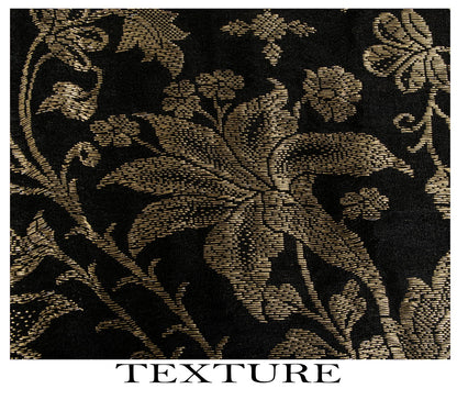 Sanskriti Vintage Black Soft Pure Silk Saree Brocade Zari Woven 5.5+YDSari Craft