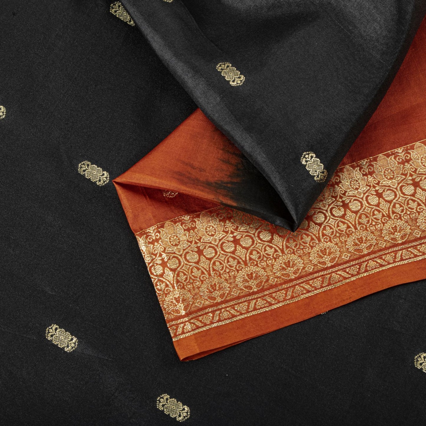 Sanskriti Vintage Black Soft Pure Silk Saree Brocade Zari Woven 5.5+YDSari Craft