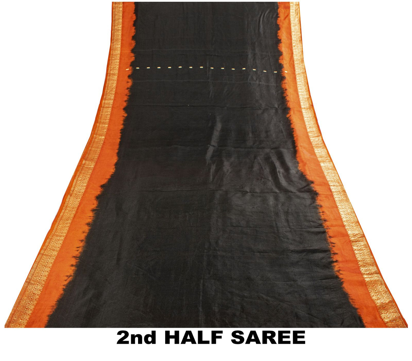 Sanskriti Vintage Black Soft Pure Silk Saree Brocade Zari Woven 5.5+YDSari Craft