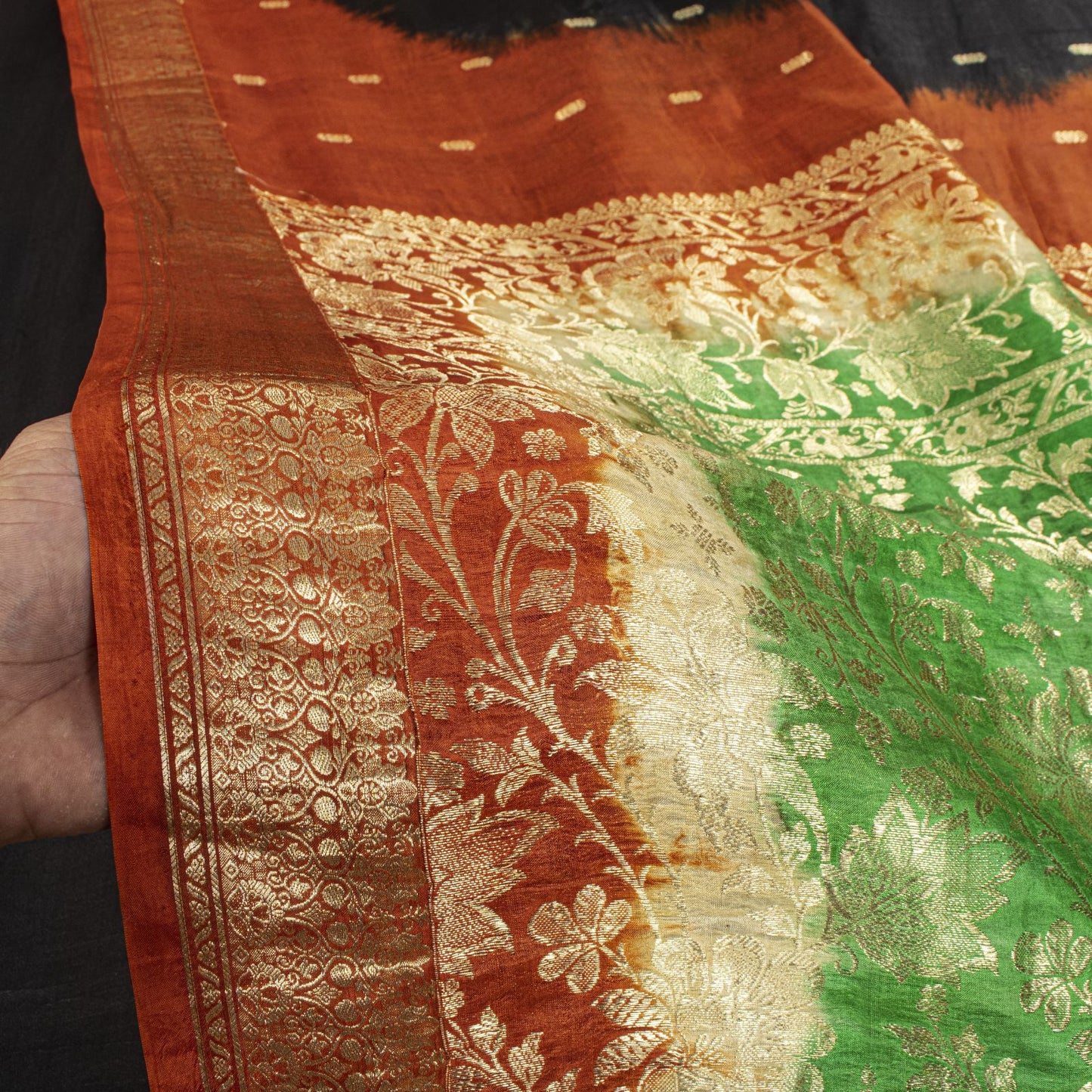Sanskriti Vintage Black Soft Pure Silk Saree Brocade Zari Woven 5.5+YDSari Craft