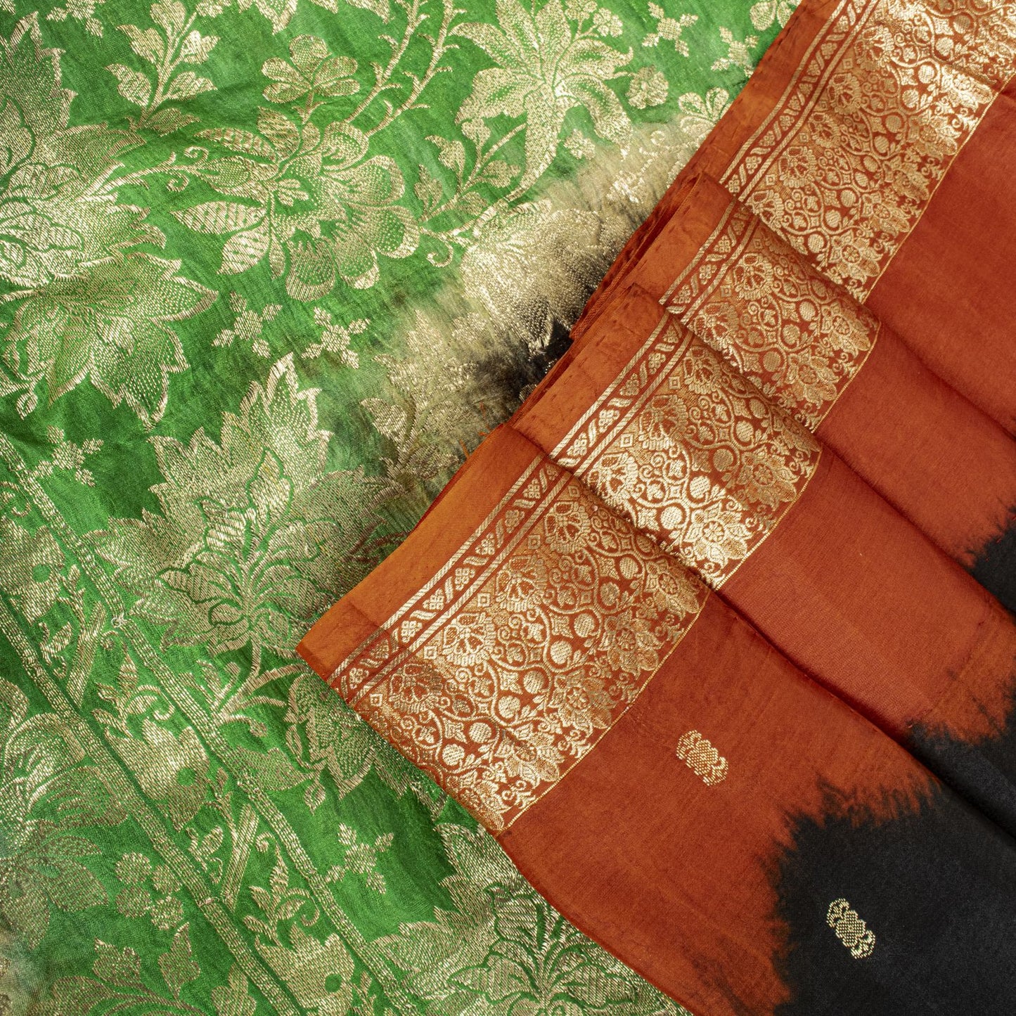 Sanskriti Vintage Black Soft Pure Silk Saree Brocade Zari Woven 5.5+YDSari Craft