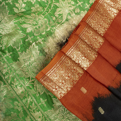 Sanskriti Vintage Black Soft Pure Silk Saree Brocade Zari Woven 5.5+YDSari Craft