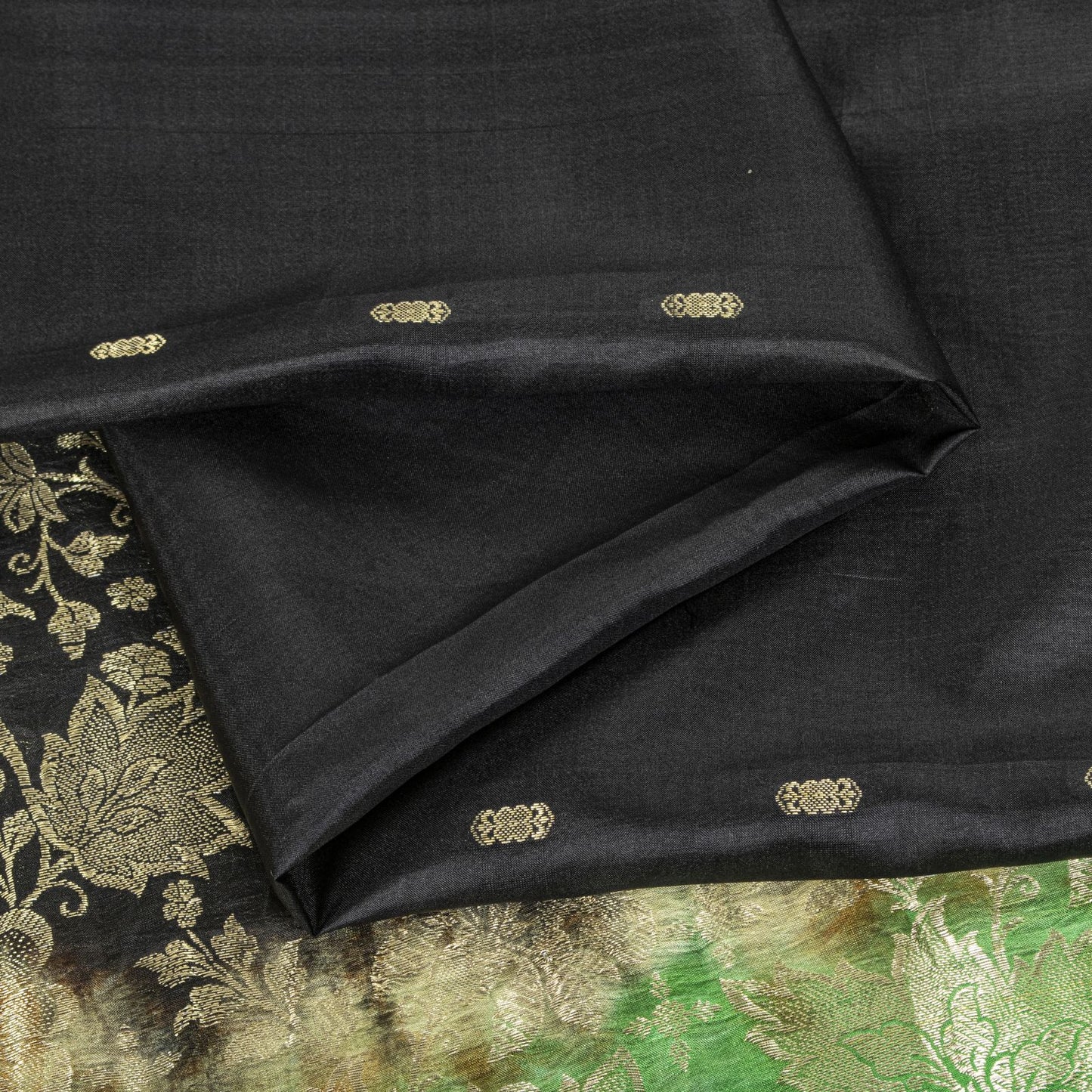Sanskriti Vintage Black Soft Pure Silk Saree Brocade Zari Woven 5.5+YDSari Craft