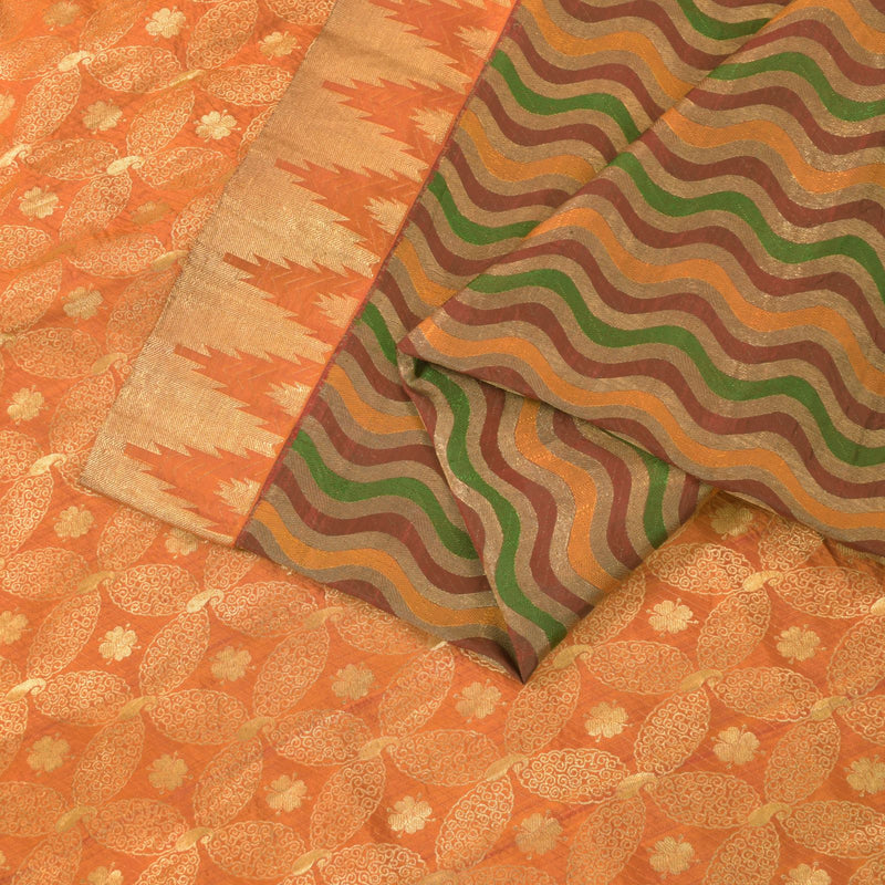 Sanskriti Vintage Multi Soft Pure Silk Saree Brocade Woven Sari 5.5+YD Craft