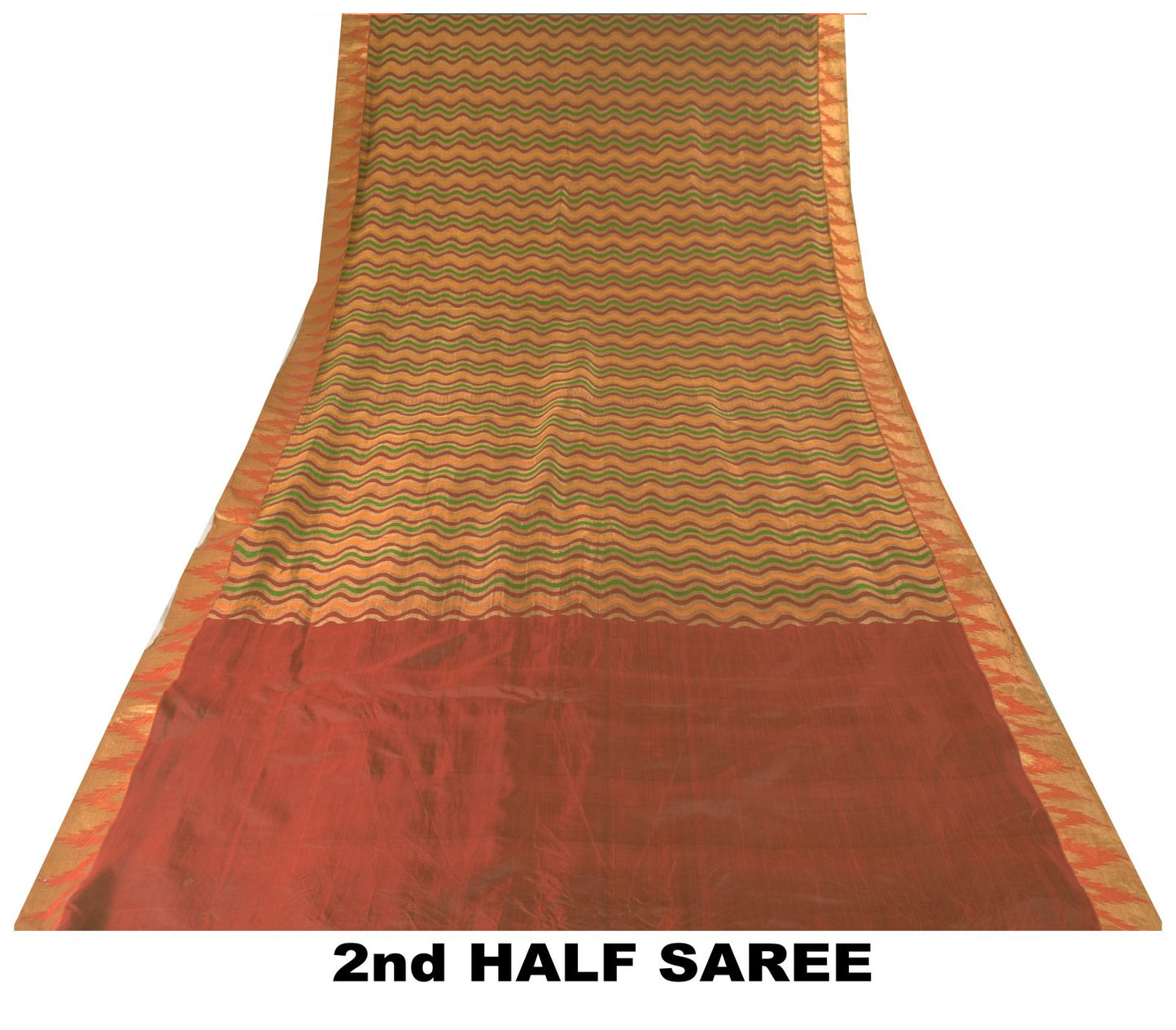 Sanskriti Vintage Multi Soft Pure Silk Saree Brocade Woven Sari 5.5+YD Craft