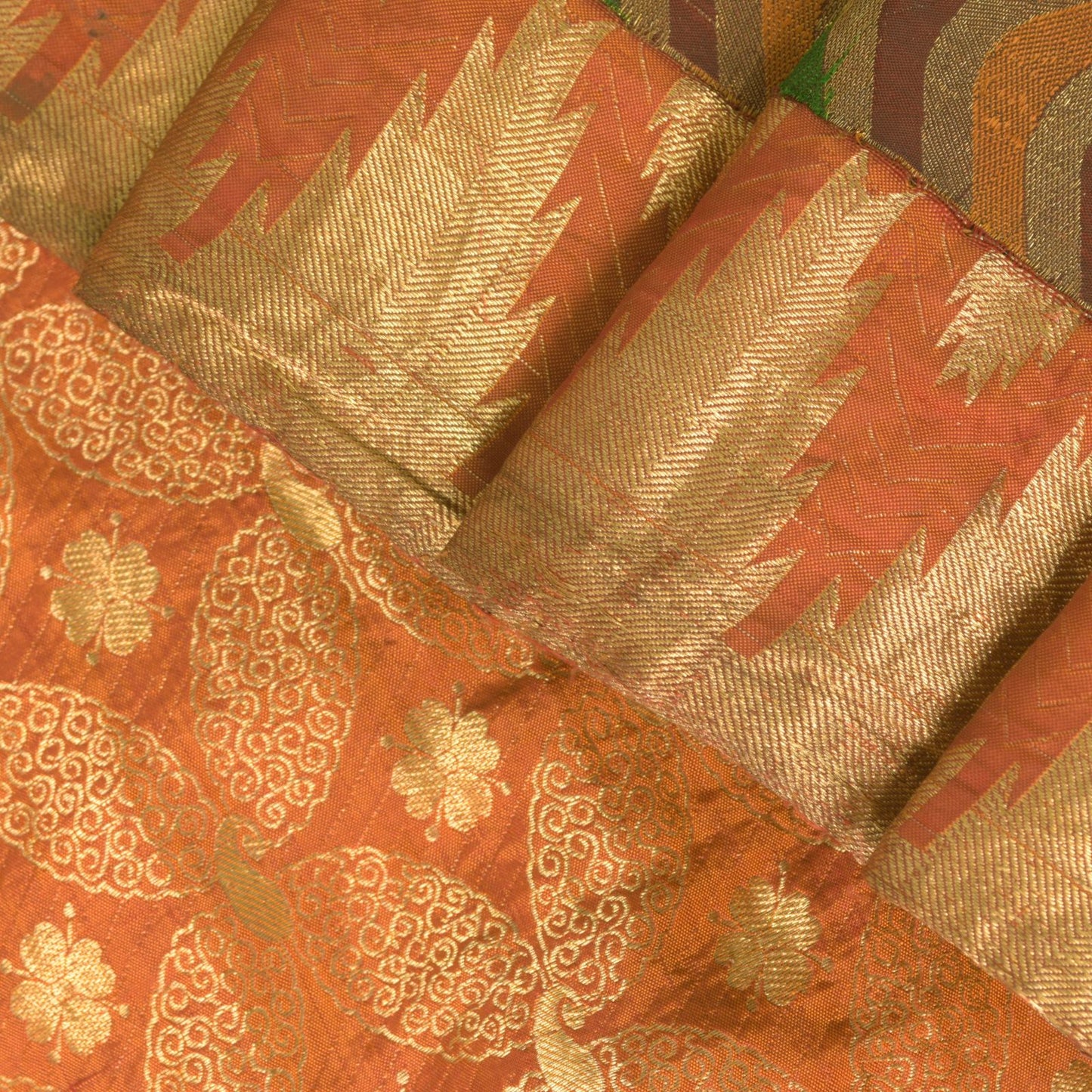 Sanskriti Vintage Multi Soft Pure Silk Saree Brocade Woven Sari 5.5+YD Craft