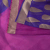 Sanskriti Vintage Blue-Pink Pure Silk Saree Paisley Woven Sari 6+YD Craft Fabric