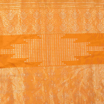 Sanskriti Vintage Blue Pure Silk Saree Brocade Zari Handwoven & Embroidery 5.5YD