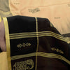 Sanskriti Vintage Cream-Black Cotton Silk Saree Elephant Woven Sari 5+YD Craft