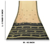 Sanskriti Vintage Cream-Black Cotton Silk Saree Elephant Woven Sari 5+YD Craft