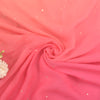Sanskriti Vintage Soft Pink Pure Chiffon Saree Hand Fardi Mukaish Sari 6YD Craft