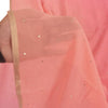 Sanskriti Vintage Soft Pink Pure Chiffon Saree Hand Fardi Mukaish Sari 6YD Craft