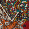Sanskriti Vintage Red-Blue Pure Cotton Saree Handmade Kalamkari Sari 6.5+YDCraft