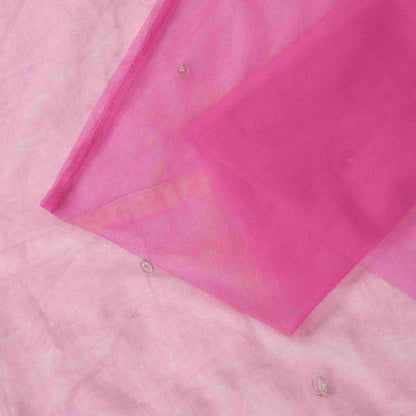 Sanskriti Vintage Purple Soft Net Saree Embroidered Zari Sequins Sari 6Yd Craft