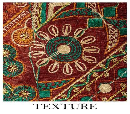 Sanskriti Vintage Saree Off-White Pure Silk Embroidered-Hand Block Printed Sari