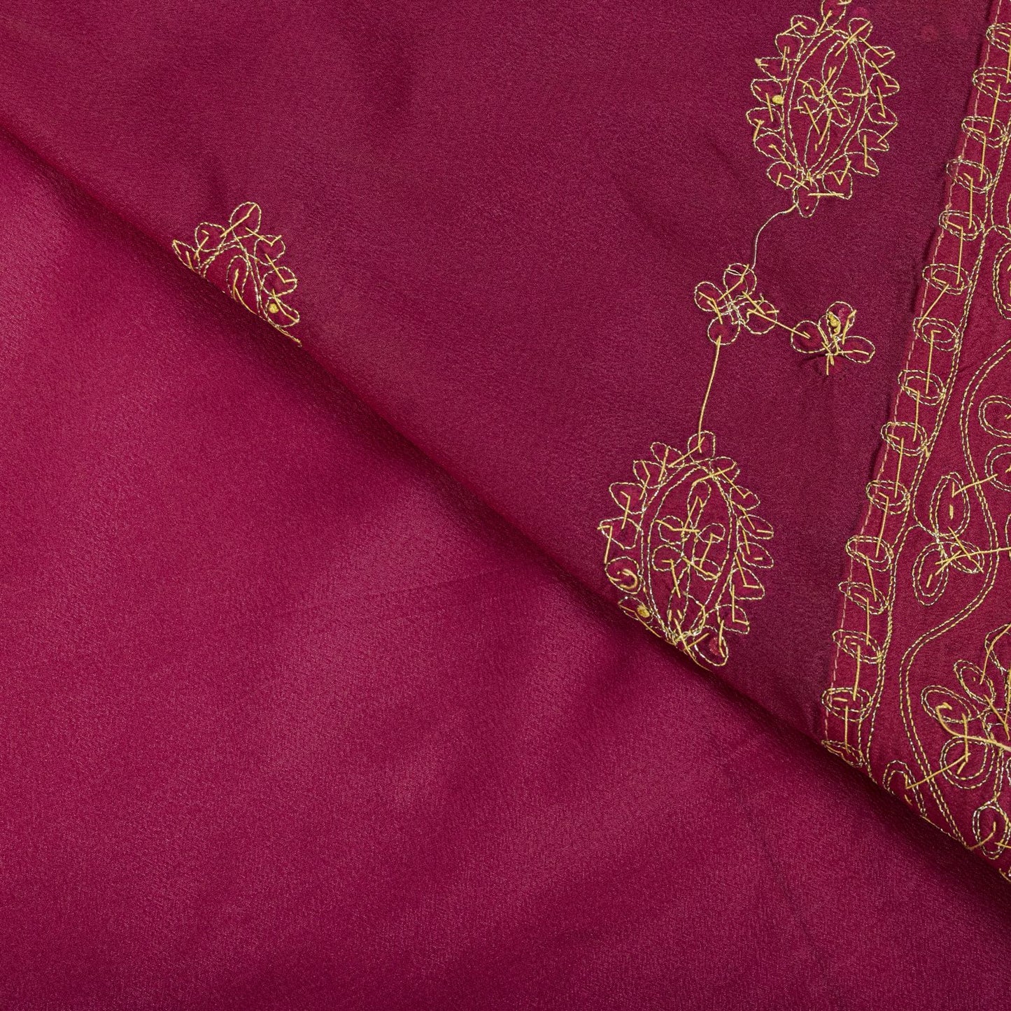 Sanskriti Vintage Saree Pink Art Silk Hand Embroidered Zari Sequins Fabric Sari