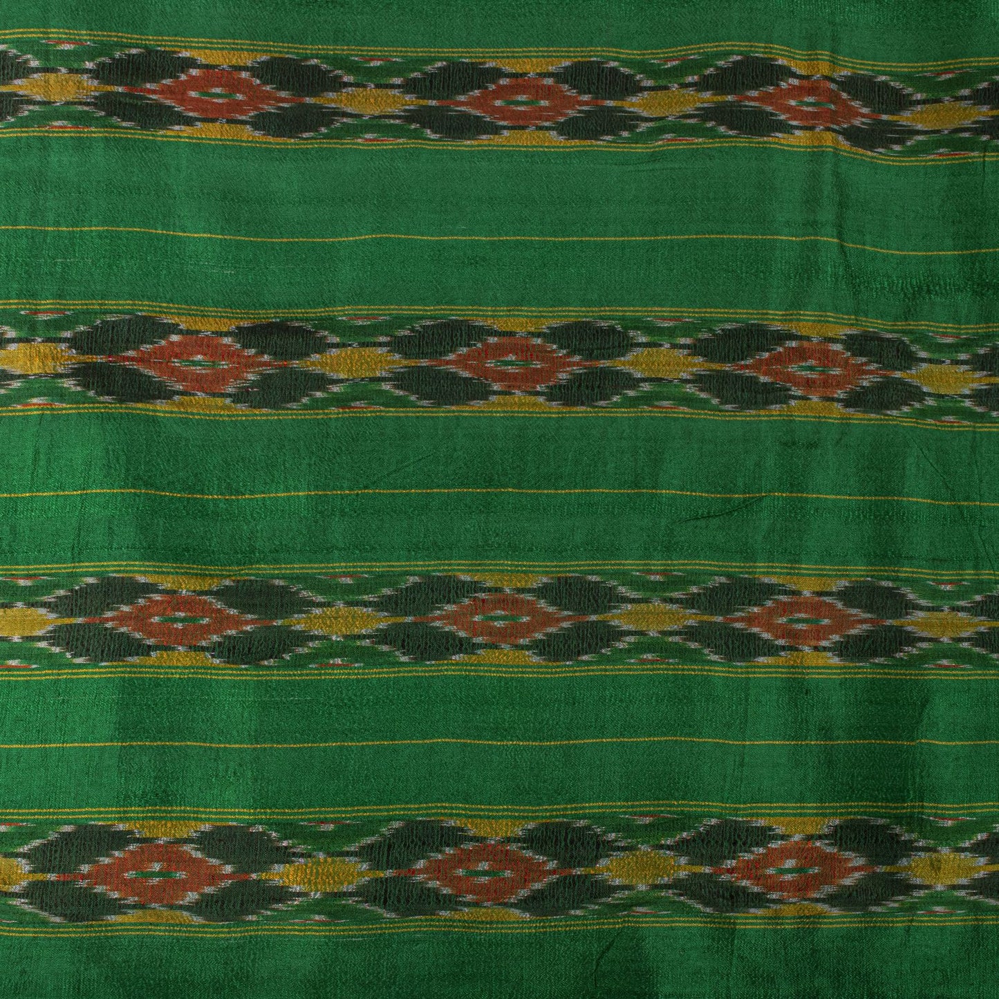 Sanskriti Vintage Pink 100% Pure Silk Saree Ikat Hand Woven Pochampally 5Yd Sari