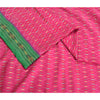 Sanskriti Vintage Saree Pink Sambhalpuri Hand Woven Ikat Pure Silk Sari Fabric