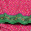 Sanskriti Vintage Saree Pink Sambhalpuri Hand Woven Ikat Pure Silk Sari Fabric