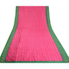 Sanskriti Vintage Saree Pink Sambhalpuri Hand Woven Ikat Pure Silk Sari Fabric