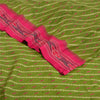 Sanskriti Vintage Saree Green Sambhalpuri Hand Woven Ikat Pure Silk Sari Fabric