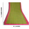 Sanskriti Vintage Saree Green Sambhalpuri Hand Woven Ikat Pure Silk Sari Fabric