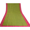 Sanskriti Vintage Saree Green Sambhalpuri Hand Woven Ikat Pure Silk Sari Fabric