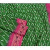 Sanskriti Vintage Saree Green Sambhalpuri Hand Woven Ikat Pure Silk Sari Fabric
