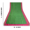 Sanskriti Vintage Saree Green Sambhalpuri Hand Woven Ikat Pure Silk Sari Fabric