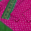 Sanskriti Vintage Saree Pink Pochampally Hand Woven Ikat Pure Silk Sari Fabric