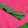 Sanskriti Vintage Saree Pink Pochampally Hand Woven Ikat Pure Silk Sari Fabric