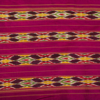 Sanskriti Vintage GreenPure Silk Saree Double Ikat Hand Woven Pochampally Sari