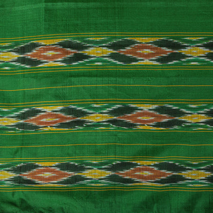 Sanskriti Vintage Pink 100% Pure Silk Saree Ikat Handwoven Pochampally 5+Yd Sari