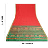 Sanskriti Vintage Saree Indian Red Hand Woven Ikat Blend Silk Sari Craft Fabric