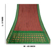 Sanskriti Vintage Saree Red Sambhalpuri Hand Woven Ikat Pure Silk Sari Fabric