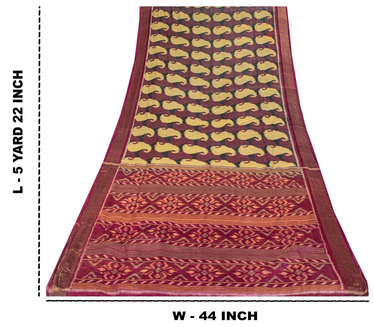 Sanskriti Vintage Purple Cotton Silk Saree Ikat Hand Woven Zari Sambhalpuri Sari