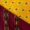 Sanskriti Vintage Yellow Pure Silk Saree Ikat Hand Woven Pochampally 5.5Yd Sari