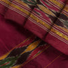 Sanskriti Vintage Yellow Pure Silk Saree Ikat Hand Woven Pochampally 5.5Yd Sari