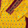 Sanskriti Vintage Yellow Pure Silk Saree Ikat Hand Woven Pochampally 5.5Yd Sari