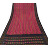 Sanskriti Vintage Pink Saree Pure Silk Pochampally Woven Ikat Sari Craft Fabric