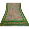 Sanskriti Vintage Sarees Green & Red Pochampally Pure Silk Hand Ikat Woven Sari