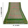 Sanskriti Vintage Sarees Green & Red Pochampally Pure Silk Hand Ikat Woven Sari