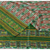 Sanskriti Vintage Sarees Green & Red Pochampally Pure Silk Hand Ikat Woven Sari