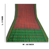 Sanskriti Vintage Saree Red Sambhalpuri Hand Woven Ikat Pure Silk Sari Fabric