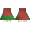 Sanskriti Vintage Red Sambhalpuri Sarees Pure Silk Hand Ikat Woven Sari Fabric