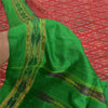 Sanskriti Vintage Red Sambhalpuri Sarees Pure Silk Hand Ikat Woven Sari Fabric