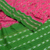 Sanskriti vintage Pink Sarees Pure Silk Sambhalpuri Hand Ikat Woven Sari Fabric