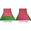 Sanskriti vintage Pink Sarees Pure Silk Sambhalpuri Hand Ikat Woven Sari Fabric
