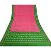 Sanskriti vintage Pink Sarees Pure Silk Sambhalpuri Hand Ikat Woven Sari Fabric