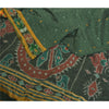 Sanskriti Vintage Odisha Pure Cotton Sarees Green Woven Hand Ikat Sari Fabric